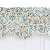 Ellis Curtain Paisley Prism Duchess 3" Rod Pocket Filler Valances for Windows 50" x 15" Latte - image 2 of 4