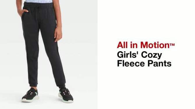 Girls&#39; Cozy Fleece Pants - All In Motion™, 2 of 5, play video