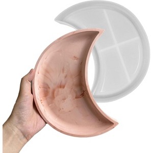JDICTION Moon Tray Silicone Mold for Resin Epoxy & Concrete, Large Crescent Jewelry Holder, Candle & Vanity Dish, Home Ornament - 1 of 4