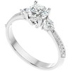 Pompeii3 1 1/10Ct Diamond & Moissanite Accent Engagement Ring in 10k Gold - 4 of 4