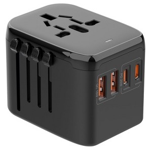 Itopfox Universal Travel Adapter with PD20W Fast Charging, 2 USB-C & 2 USB-A Ports, Worldwide Plug for Europe, UK, USA, AU, and More - 1 of 4