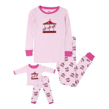 Leveret Girl and Doll Matching Cotton Pajamas