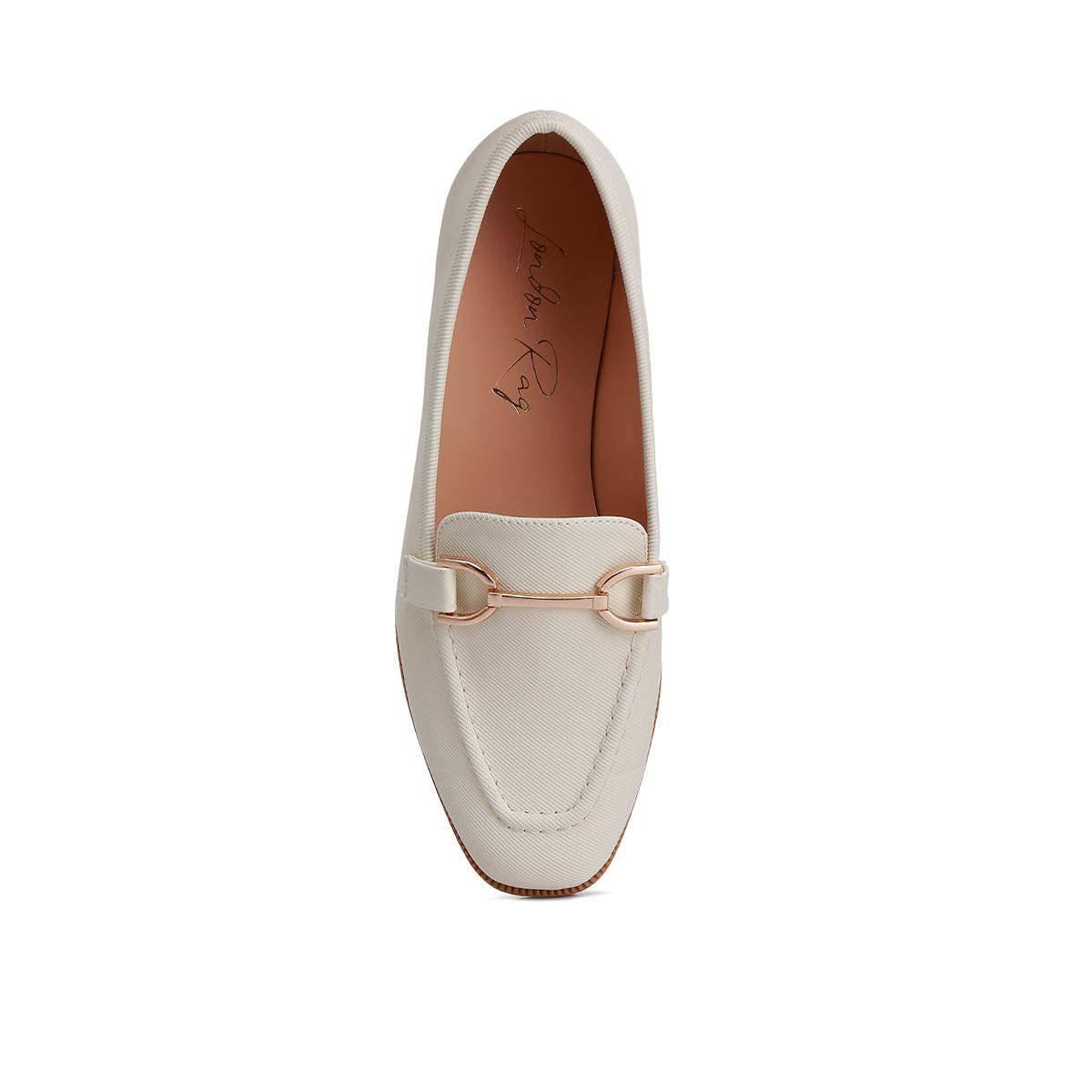 Женские туфли London Rag Womens Fable Horsebit Embellished Flat Loafers 10 — фото 5