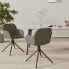vidaXL Swivel Dining Chairs, 2 Pcs, Dark Gray Velvet - 2 of 4
