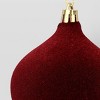 Christmas Onion Shaped Flocked Red Ornament with Tassle - Wondershop™ - 3 of 3