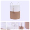 Unique Bargains Handcrafted Odorless Cotton Rope Widened Handles Storage Basket - 3 of 4