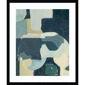 21" x 25" Blue Note III by Rob Delamater Wood Framed Wall Art Print - Amanti Art: Modern Lithograph, Hardwood Frame, Wire Mount - 1 of 4