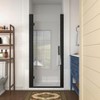 ONWITH 32 in. to 34 in. W x 72 in. H Pivot Hinged Swing Frameless Shower Door in Black with Clear Glass - 2 of 4