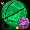 KUYOTQ Glow in The Dark Glowing Basketball Composite Leather Luminous Size 7 Basketball 29.5" Gift for Men Women in&Outdoor Night Game(Deflated) - 2 of 4