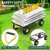 900 LBS Garden Cart with Removable Mesh Sides, Heavy Duty Steel Garden Wagon with Adjustable Handles & 10 in Pneumatic Tires for Lawn Camping Farm - 3 of 4