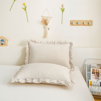 Ruffled Pillow Shams & Body Pillow Cover – Soft Wrinkle Resistant Bedding Collection Envelope Closure