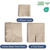 Extra Deep Pocket 4 Piece Sheet Set - Soft Bed Sheets, Fits 18"-24" Mattresses - CGK Linens - 2 of 4