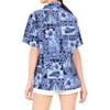 LA LEELA Button Down Shirt for Women Floral Summer Beach Party Tropical Blouses Short Sleeve Vacation Casual Hawaiian Dress for Women - 2 of 4