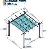 Aluminum Pergola Outdoor Gazebo with Retractable Canopy, Louvered Roof, Waterproof Shade for Patio, Deck, Backyard, BBQ, Mirador Pergola Kit - 4 of 4