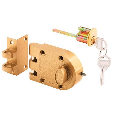 Prime-Line Defender Security Brushed Brass Diecast Deadbolt