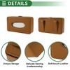 Unique Bargains Universal Car Tissue Holder Mask Holder Tissues Box Cover Car Backseat Extra Large Tissue Organization Faux Leather Brown - 4 of 4