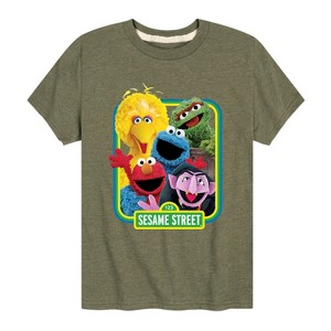 Boys' - Sesame Street - Photo Elmo And Friends Short Sleeve Graphic T-Shirt - 1 of 4