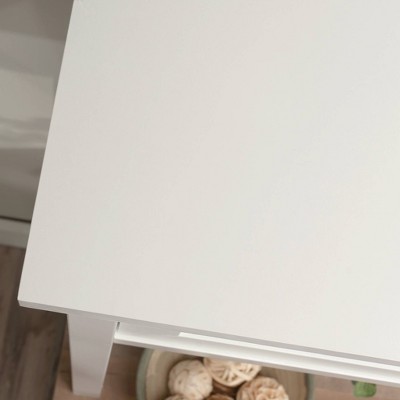 Cottage Road 66" White Bead Board Desk Hutch