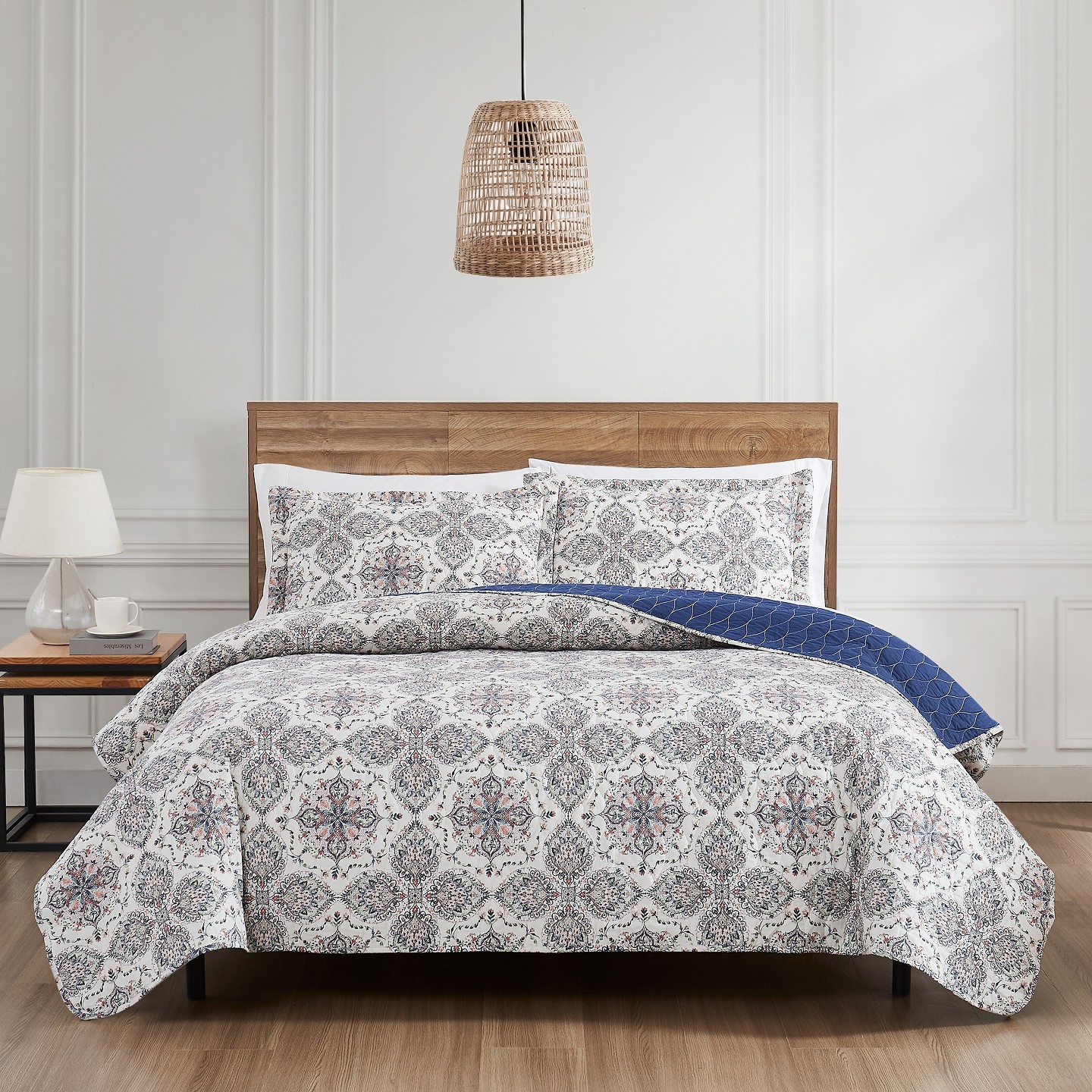 Комплект с покрывалом Modern Threads Soren 2-Piece Reversible Cotton Floral Quilt Set, цвет: С принтом — фото 2