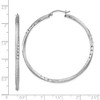 Black Bow Jewelry 2.5mm, Sterling Silver Twisted Round Hoop Earrings, 50mm in Diameter - 4 of 4