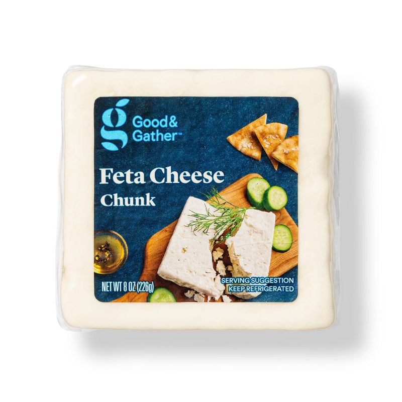 Feta Cheese Chunk - 8oz - Good &#38; Gather&#8482;, 1 of 5