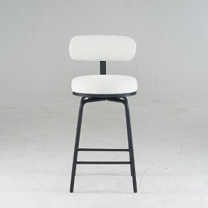 Maliang 2Pcs Modern Swivel Bar Stools, Upholstered Counter Height Bar Chairs, for Kitchen Island - 1 of 4