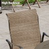Mondawe Outdoor Cast Aluminum Dining Chair with Textilene Seat and High Back (Set of 4) - 4 of 4