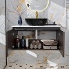 Wall Mounted Bathroom Vanity Cabinet w/ Sink Faucet Floating Storage - 4 of 4