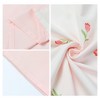 Unique Bargains Soft Breathable Floral Pattern Machine Washable Envelope Closure Pillowcase 2 Pcs - 3 of 4