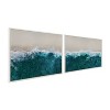 Kate & Laurel All Things Decor (Set of 2) 28"x38" Sylvie Waves Crashing on Beach 1 and 2 Wall Arts by The Creative Bunch Studio White - 2 of 4