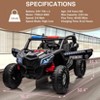 2-Seater 24v Kids Ride on UTV Car, 4WD 300w Motors Powerful Electric Vehicle w/Remote Control, 4 Shock Absorbers - 4 of 4