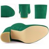 Allegra K Women's Rounded Toe Foldable Ankle Block Heel - 4 of 4