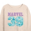 Women's - Marvel - Spring Colors Lightweight French Terry Wide Neck Long Sleeve Shirt - 2 of 4