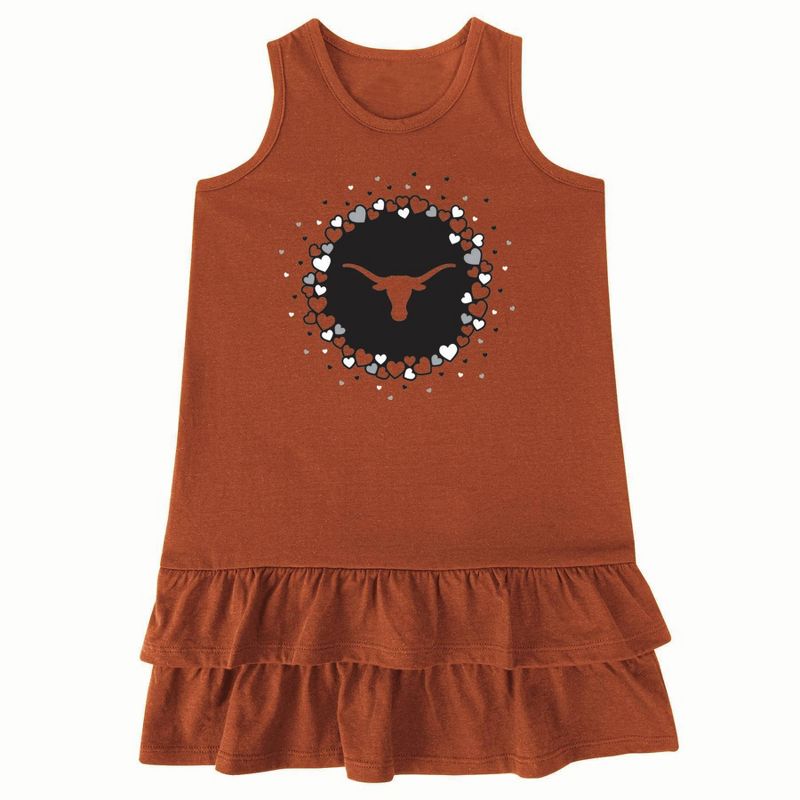 NCAA Texas Longhorns Toddler Girls&#39; Ruffle Dress, 1 of 4