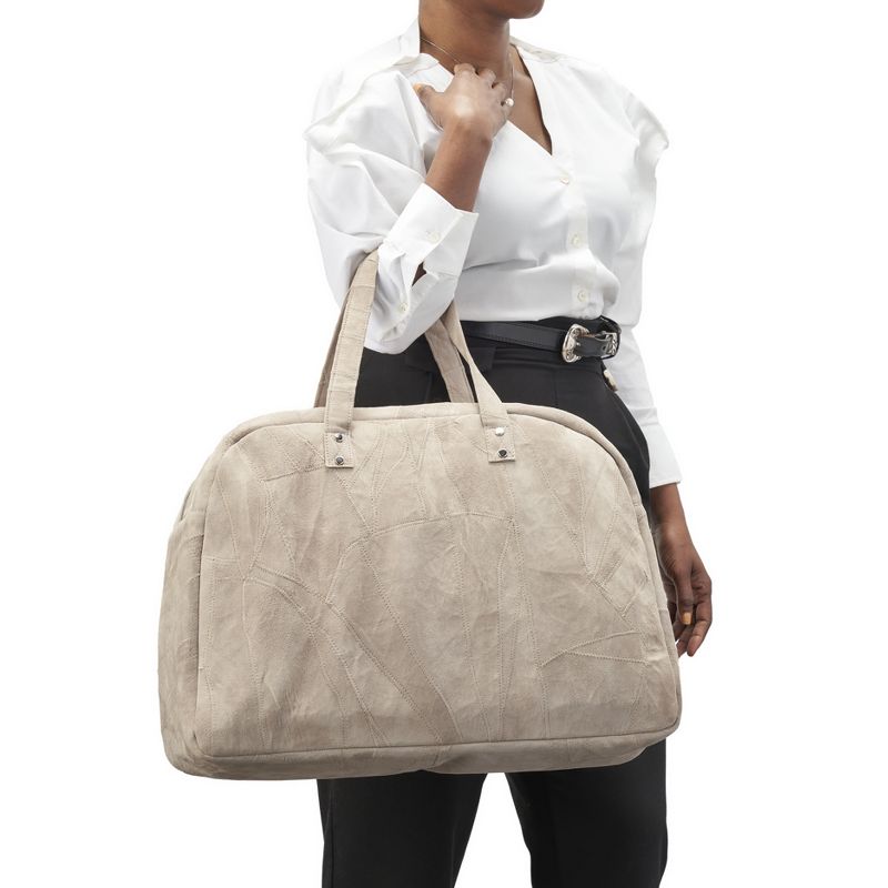 Mina Victory Handbags & Crossbody Leather Weekender 19" x 6" x 14" Purse Bag, 2 of 6