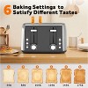 4 Slice Toaster, Compact Toaster with Extra Wide Slots for Toasting Bread, Bagel, Cancel/Bagel/Defrost Function, Dual Independent Controls - 3 of 4