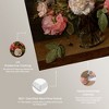 Art Remedy Jacob van Hulsdonck - Roses in a Glass Vase Vintage Classic Roses Wall Art Unframed - 4 of 4