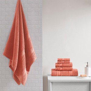 100% Cotton Solid Color Double Stitched Bath Towel Set, Anti-Microbial Certified Super Absorbent Quick Dry Bath Towel - 1 of 4