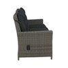 Alaterre Furniture Asti Wicker 3 Seat Reclining Sofa with Cushions Gray: Weather-Resistant Patio Furniture - 4 of 4
