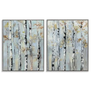 Stupell Industries Autumnal Birch Trees 2pc Framed Giclee Art Set - 1 of 4