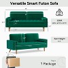Lycvki 68" Velvet Love Seat Couches with Tufted Seat - 3 of 4