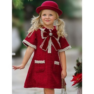 Cozy Meets Chic Tweed Dress Mia Belle Girls - 1 of 4