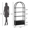 71.5" Tall Bookshelf with Storage Cabinet, 4-Tier Modern Bookcase with Doors for Bedroom & Living Room - 2 of 4