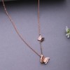 SOHI Women's Rose Gold Butterfly Pendant Necklace - 3 of 4
