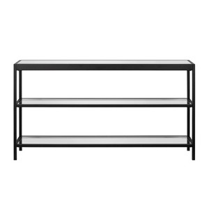 55" Metal 3-Shelf Short Console Table in Black Bronze - Henn&Hart - 1 of 4
