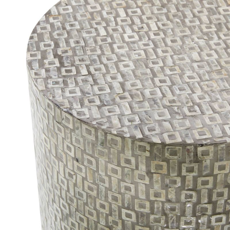 Contemporary Mother of Pearl Accent Table Gray - Olivia &#38; May, 4 of 15