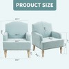 Grungis Classic Nailhead Trim Accent Chair,Club Chair with Durable Woode Legs & Plush Polyester Seat,Accent Chair for Bedroom,Reading Room,Office - 3 of 4