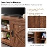 TV Stand for TVs Up to 75 inches, Farmhouse Wood Barn Door Media Television Console Table with Storage Cabinets - 4 of 4