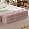 NicBex Modern 46.3" Velvet Bench Rectangular Footstool for Bedroom and Entryway - 3 of 4