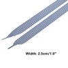 INSPIRE CHIC Wide Flat Checkered Fabric Ribbon Plaid Fantastic Shoe Laces for Sneaker Sport Shoes 2 Pairs - 3 of 4